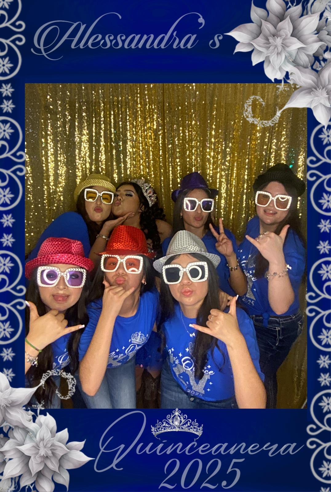Group having fun in our digital photo booth